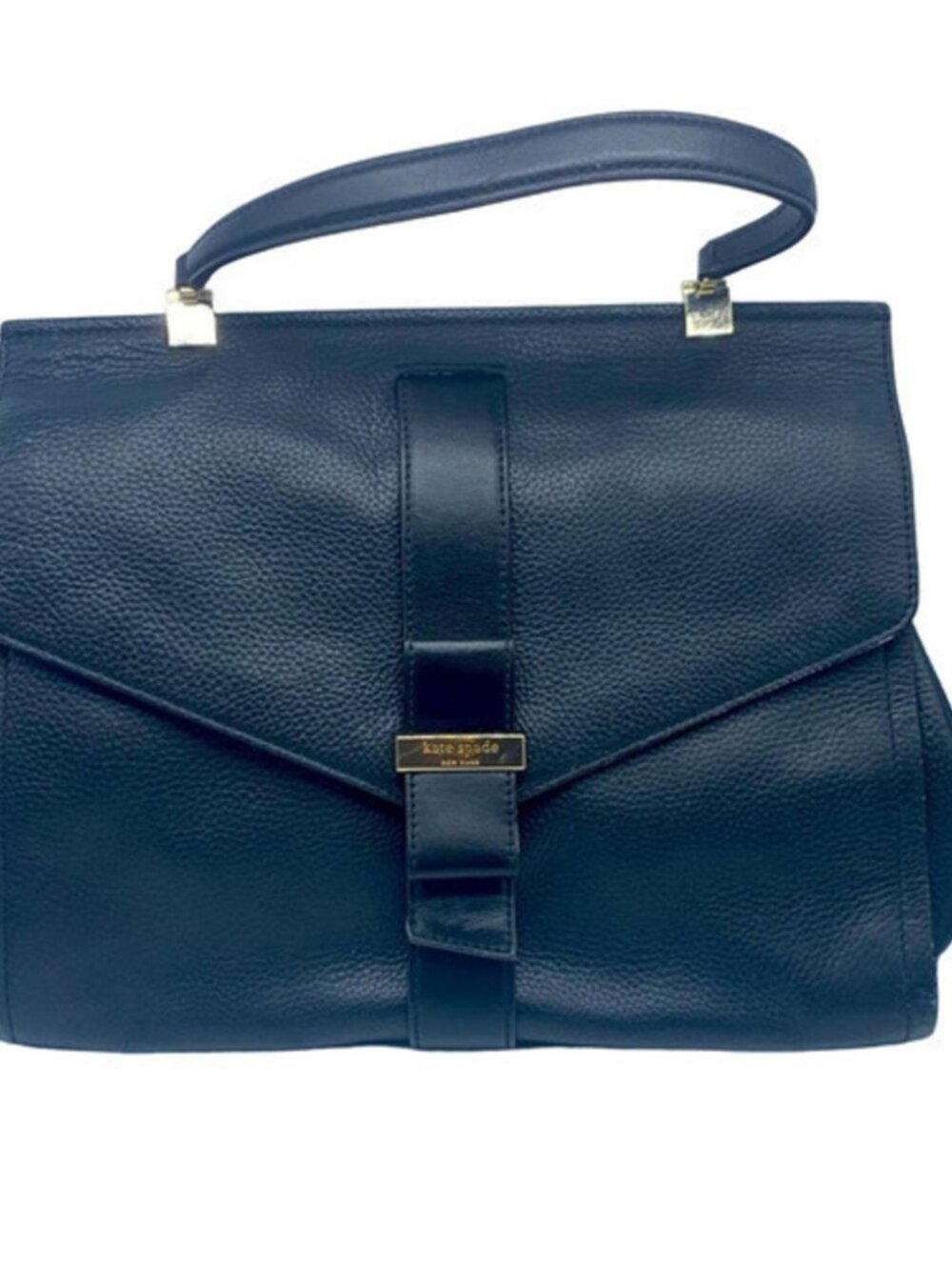 Kate Spade Pebbled Black Cow Leather Satchel